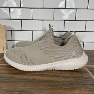 Skechers Ultra Flex First Take Womens Size 8 Shoes Taupe Slip On Sneakers